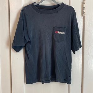 Vintage & Distressed Marlboro Wild West Collection Tee Faded Black